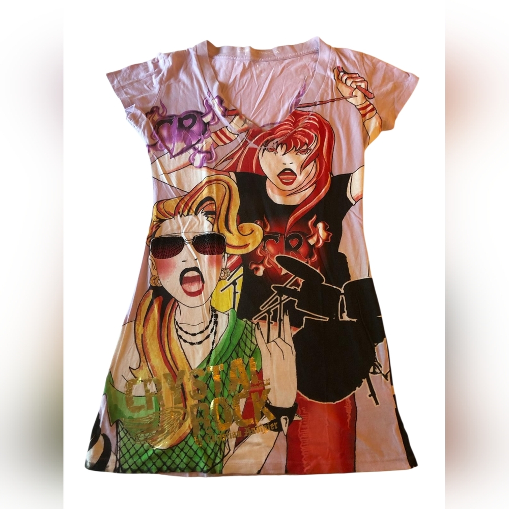 Crystal Rock by Christian Audigier tee dress